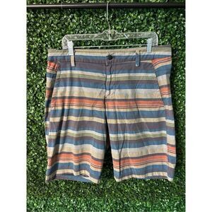 Lululemon 36 Men's Kahuna Short 2.0 Multicolor Stripe Pockets Cotton Blend